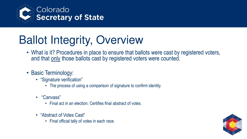 ballot integrity overview what is it procedures