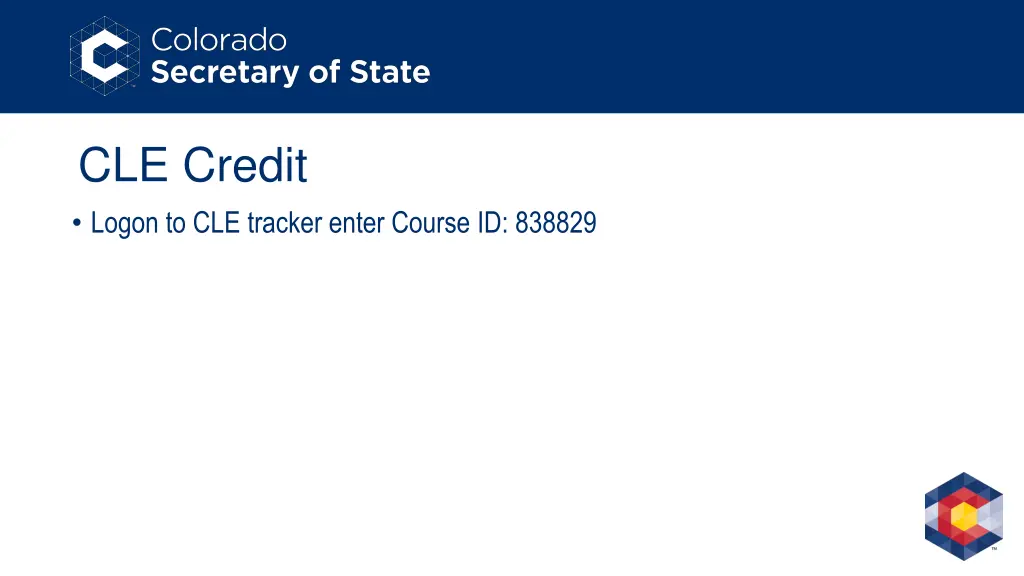 cle credit logon to cle tracker enter course