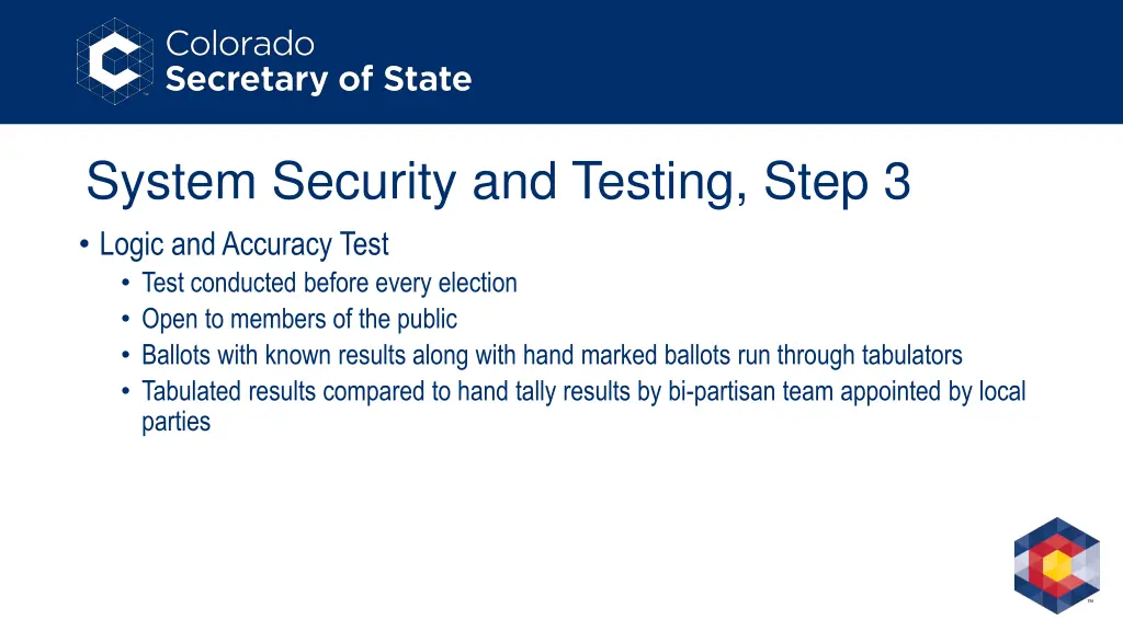 system security and testing step 3 logic