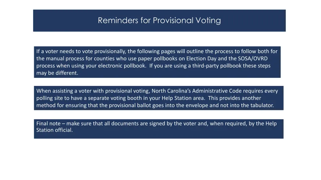 reminders for provisional voting