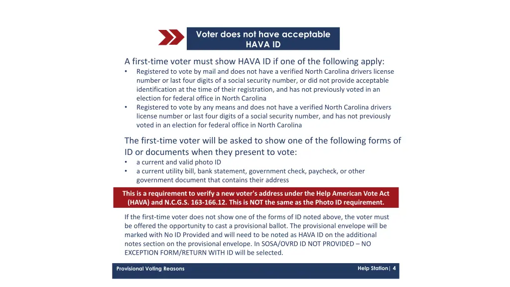 voter does not have acceptable hava id