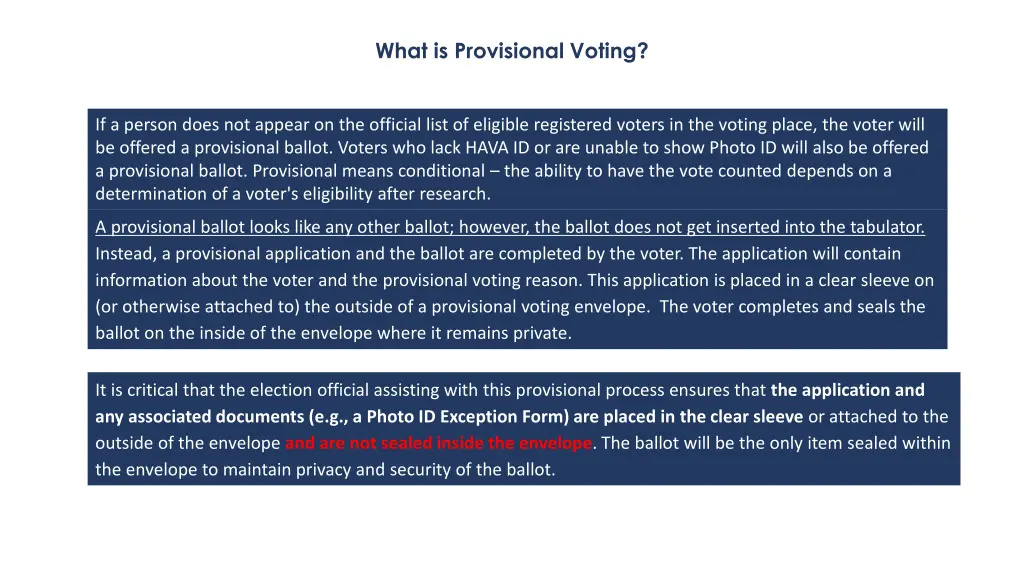 what is provisional voting