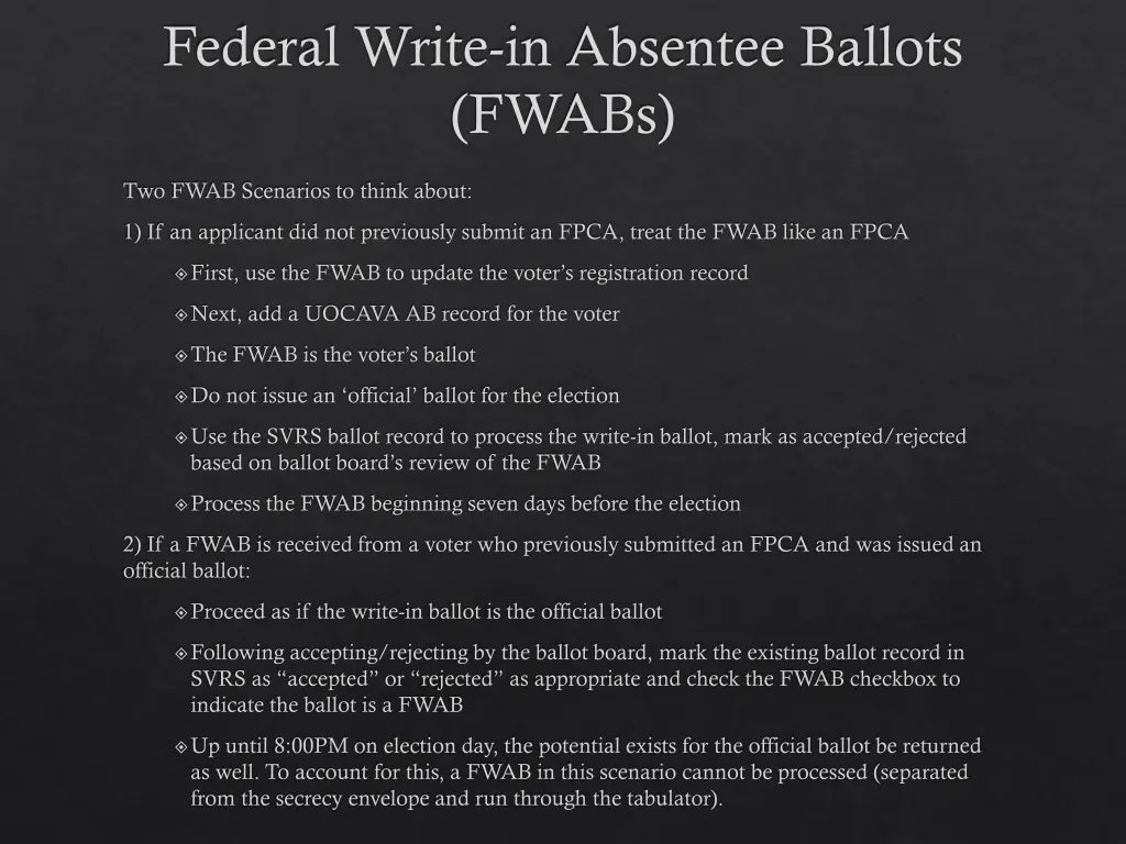 federal write in absentee ballots fwabs 1