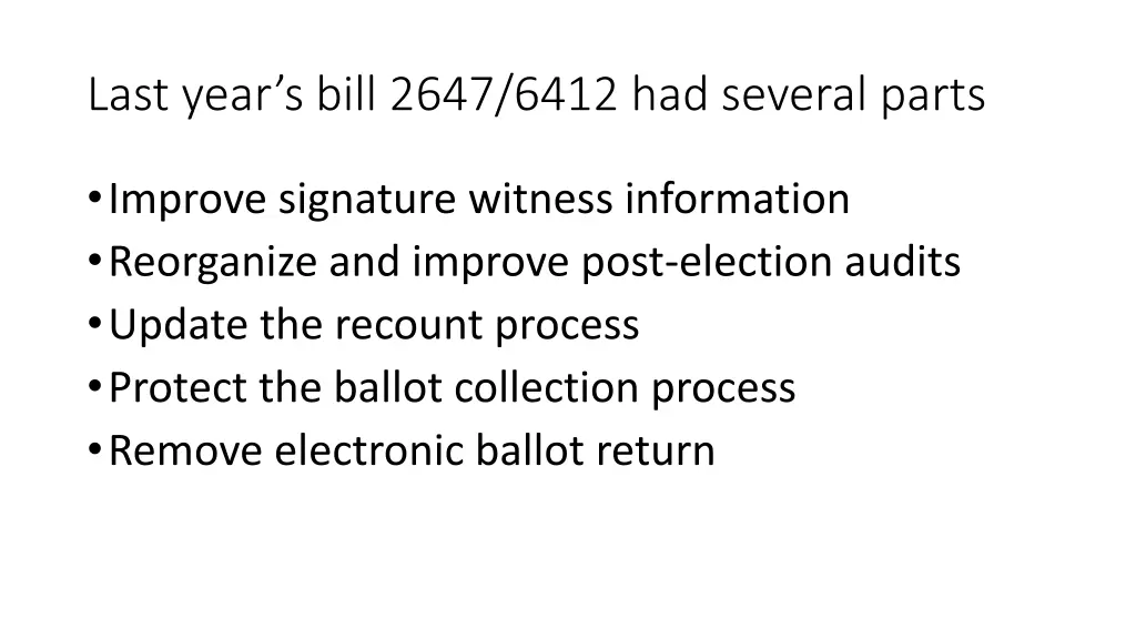 last year s bill 2647 6412 had several parts