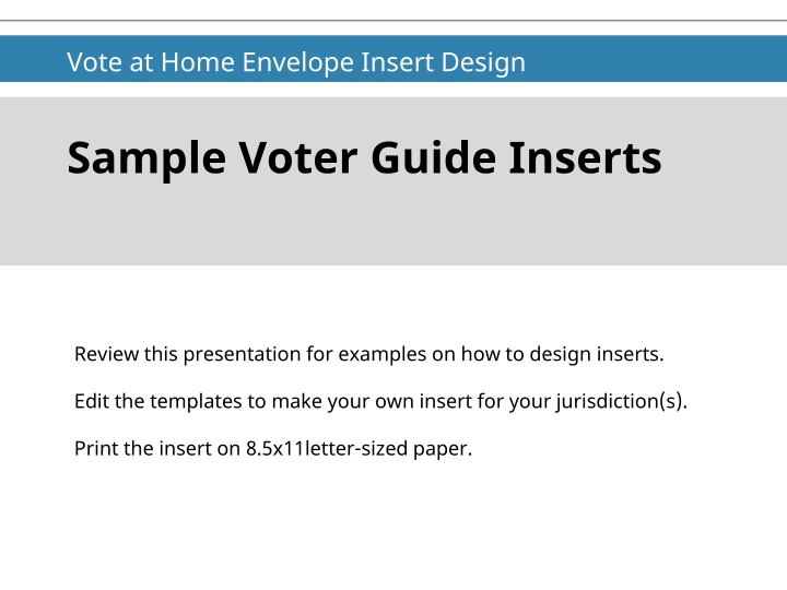 vote at home envelope insert design