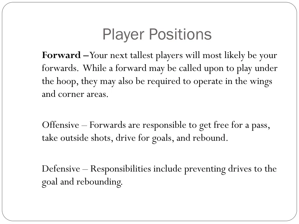 player positions 1