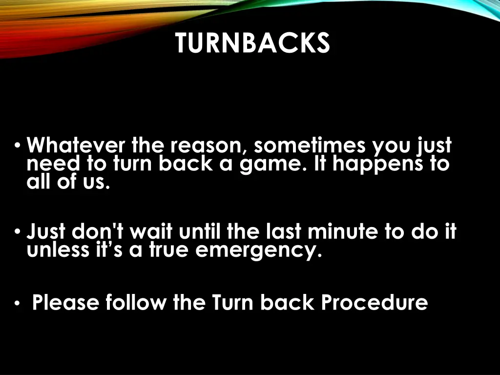 turnbacks