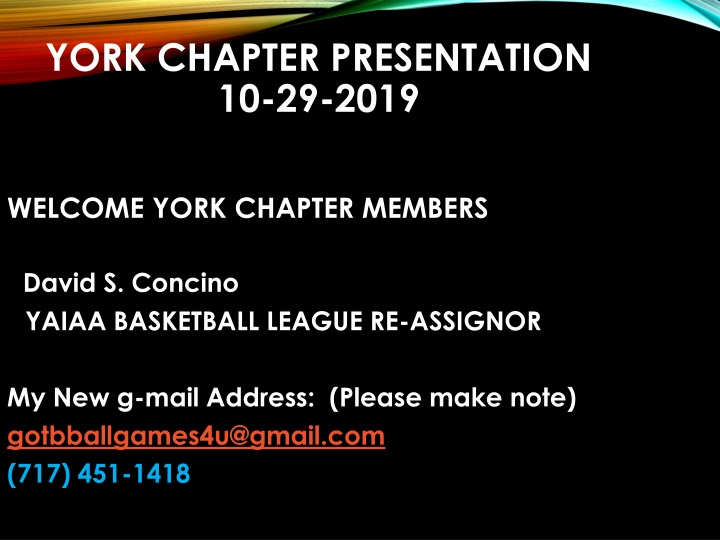 york chapter presentation 10 29 2019