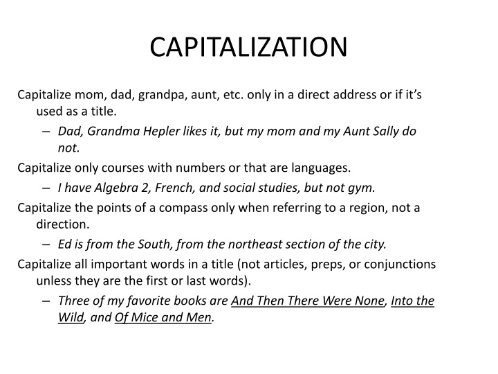 capitalization