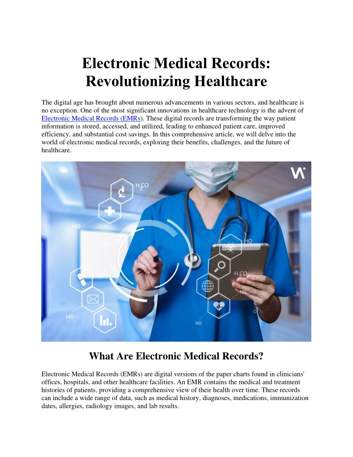 electronic medical records revolutionizing