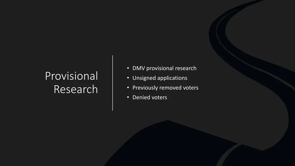 dmv provisional research unsigned applications