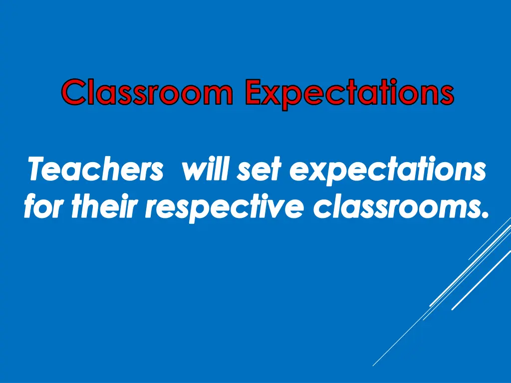 classroom expectations