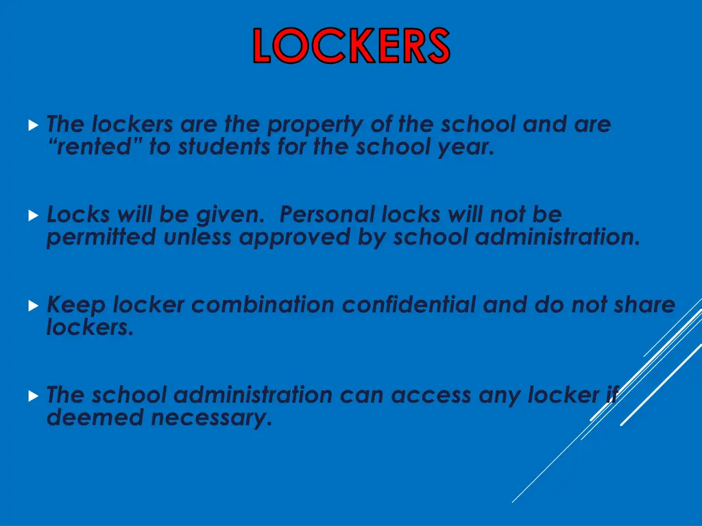 lockers