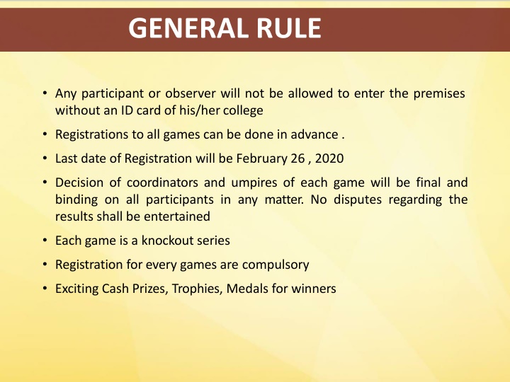 general rule