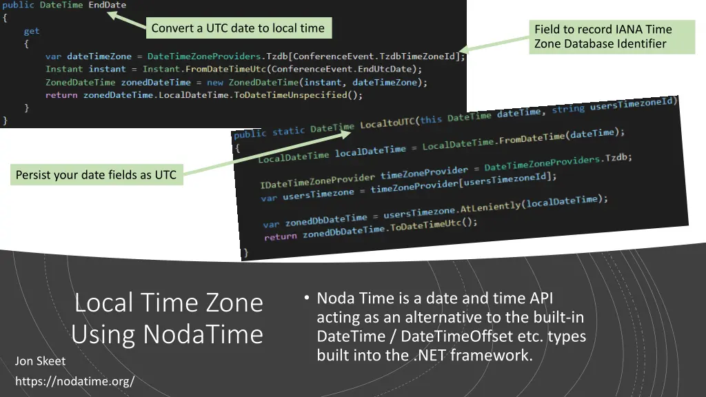 convert a utc date to local time