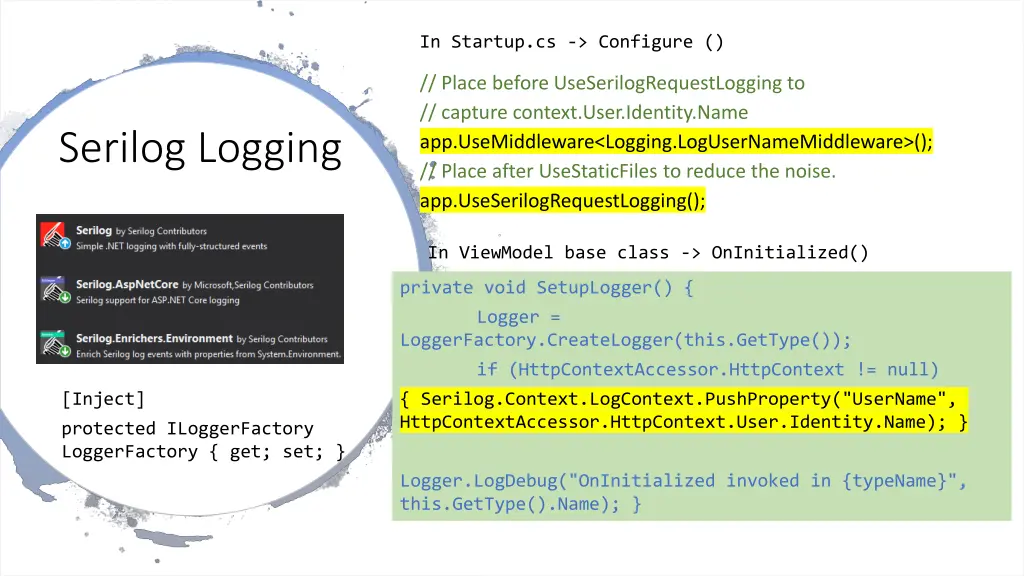 in startup cs configure