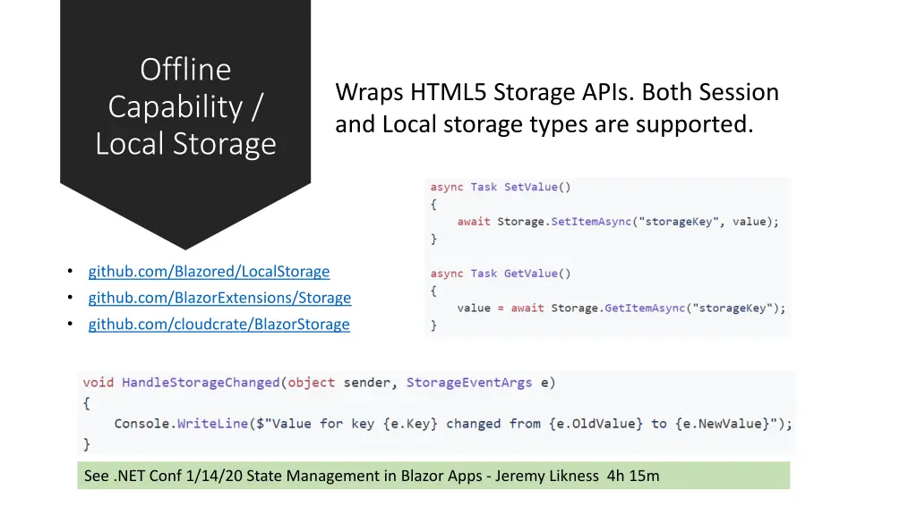 offline capability local storage