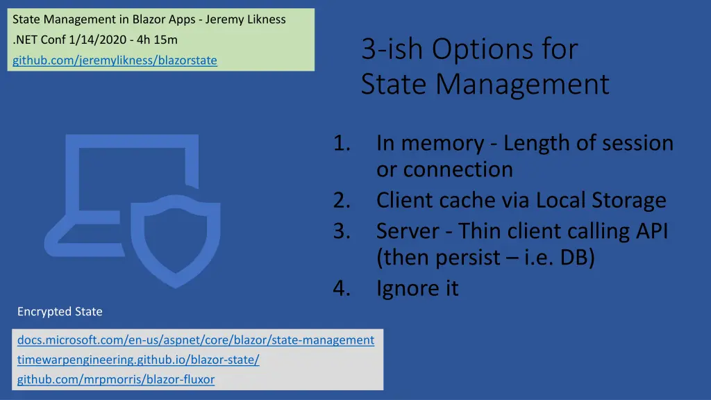 state management in blazor apps jeremy likness