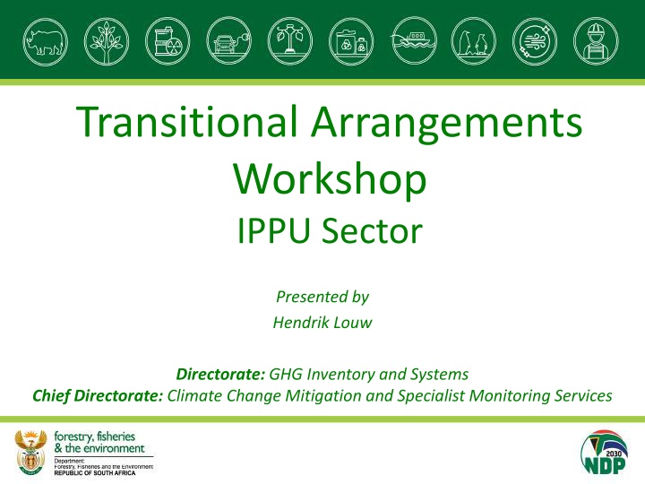 transitional arrangements workshop ippu sector