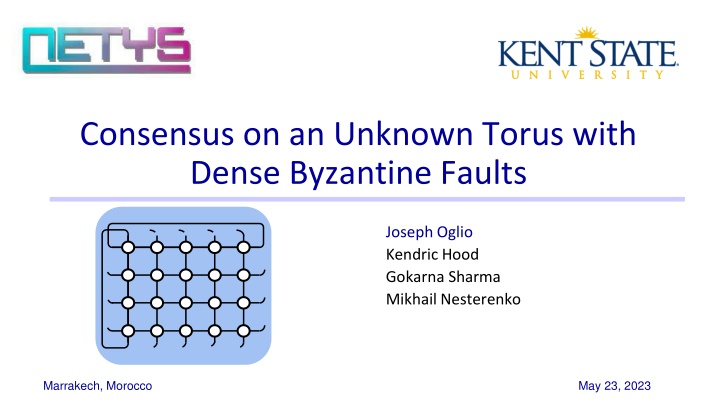 consensus on an unknown torus with dense