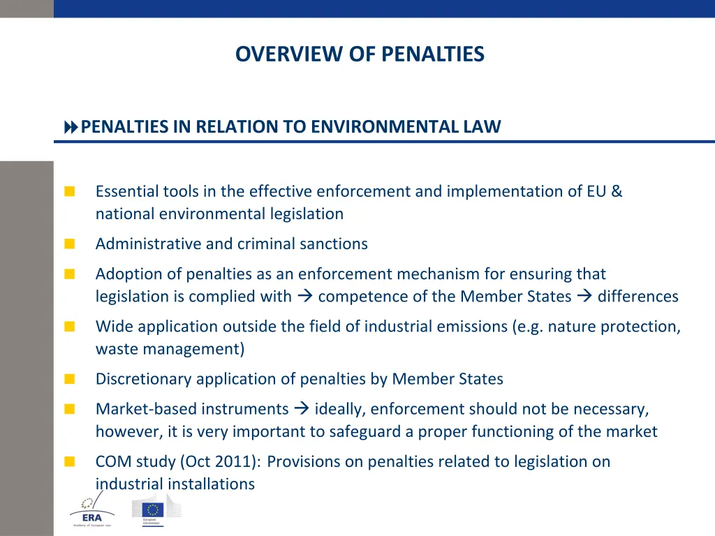 overview of penalties