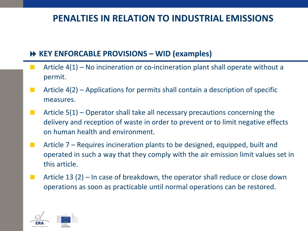 penalties in relation to industrial emissions 3