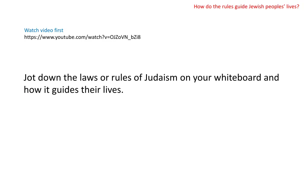 how do the rules guide jewish peoples lives