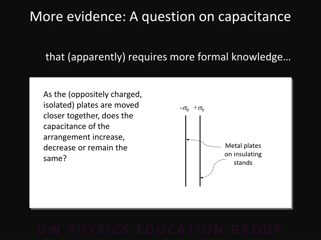 more evidence a question on capacitance