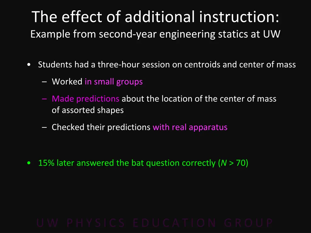 the effect of additional instruction example from 1