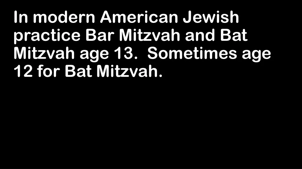 in modern american jewish practice bar mitzvah