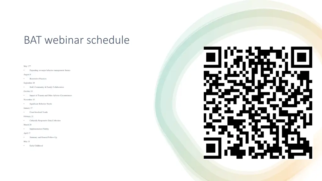 bat webinar schedule 1