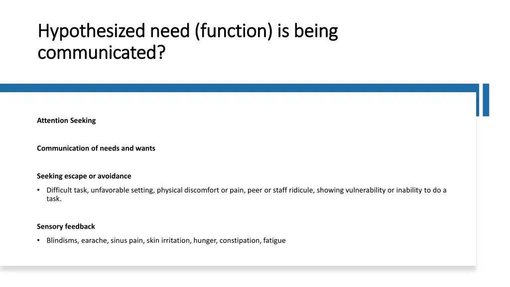 hypothesized need function is being hypothesized