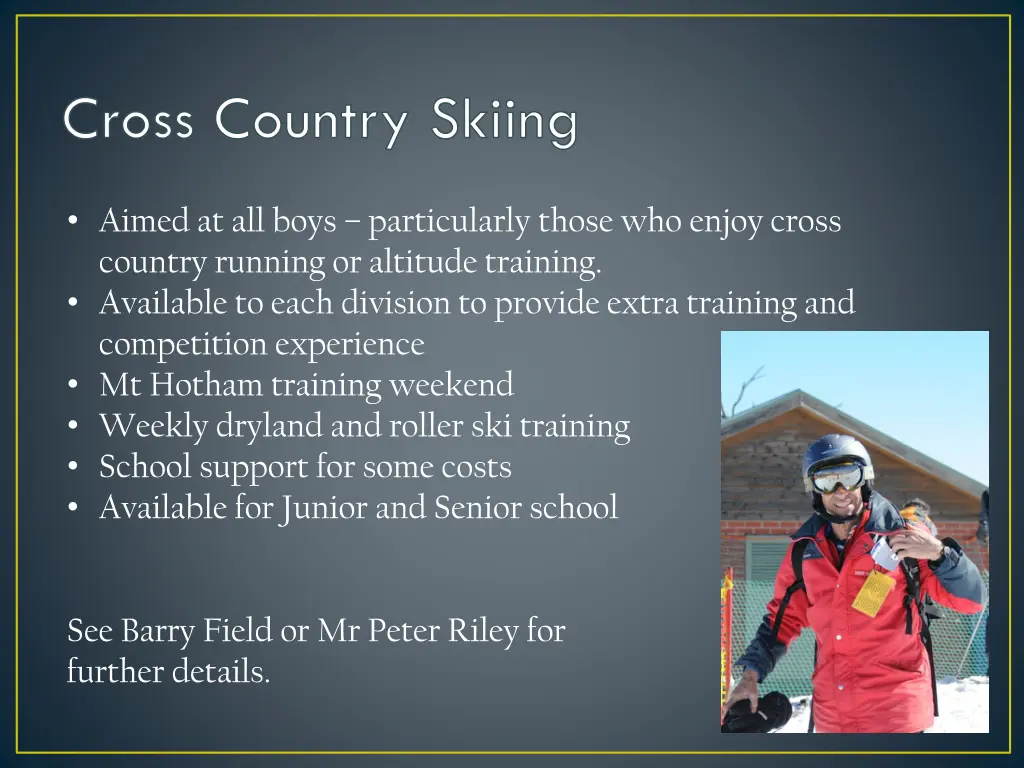 cross country skiing