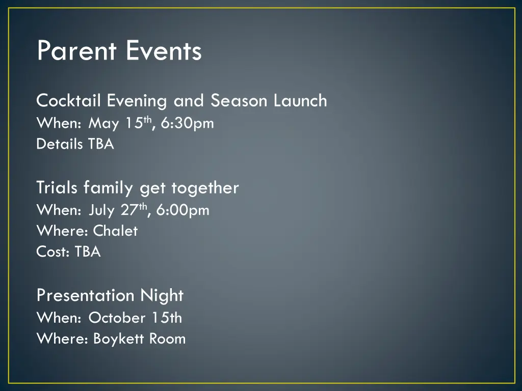 parent events