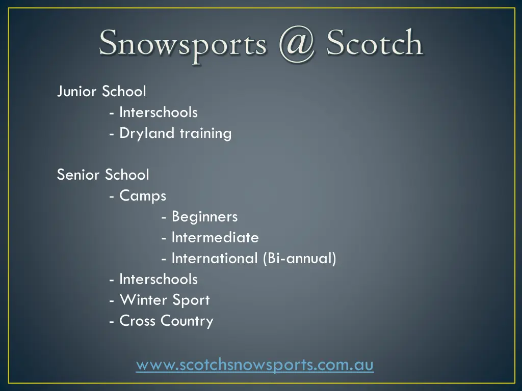 snowsports snowsports @ scotch 1