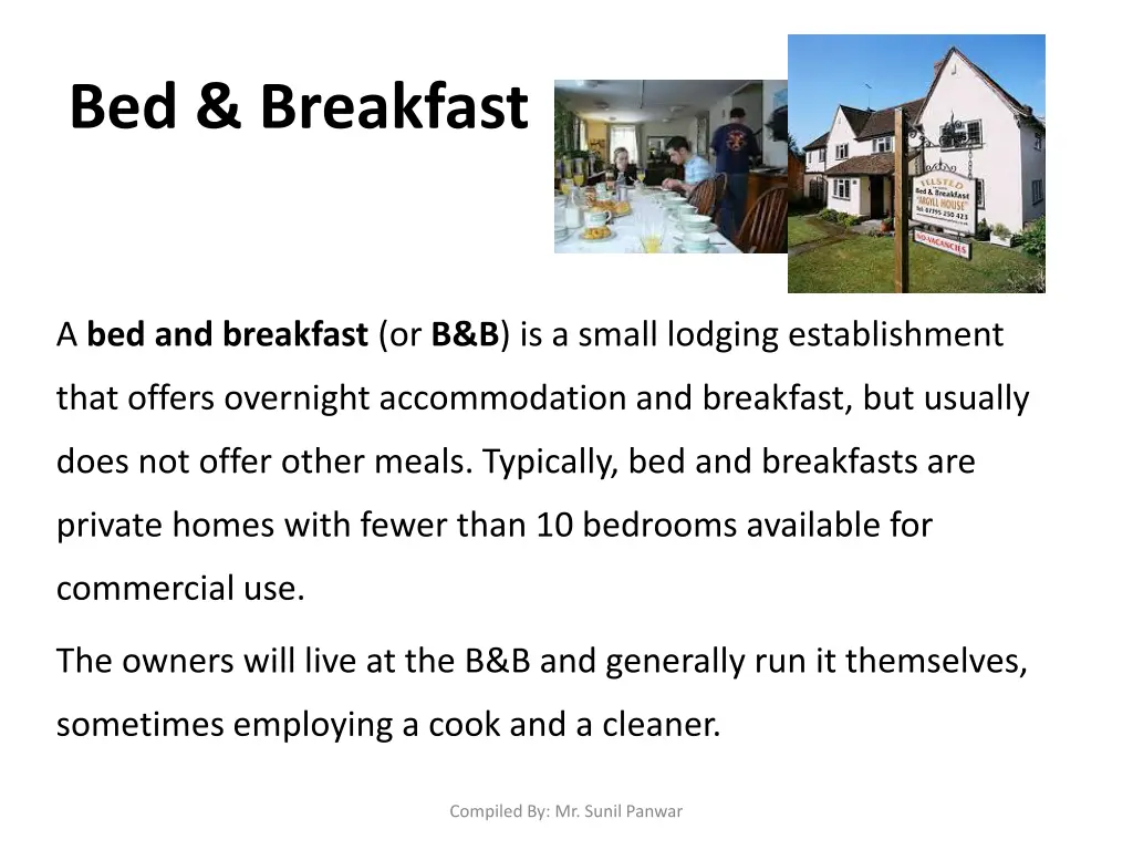 bed breakfast