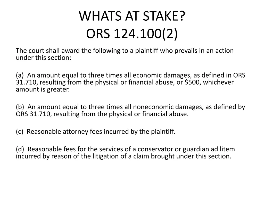 whats at stake ors 124 100 2