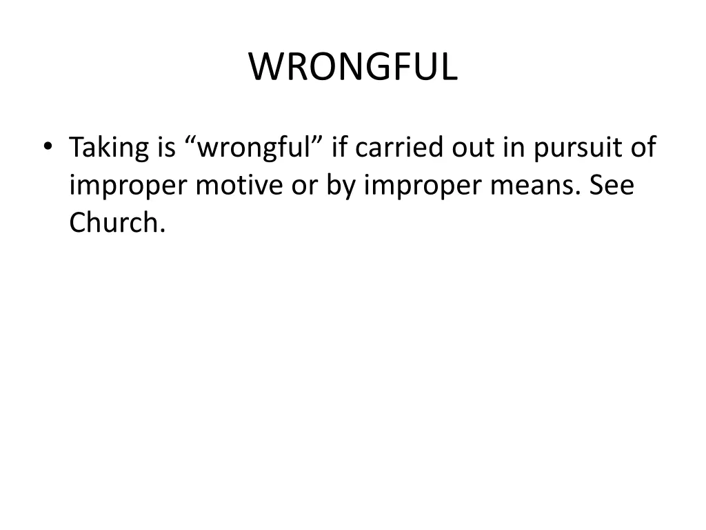 wrongful