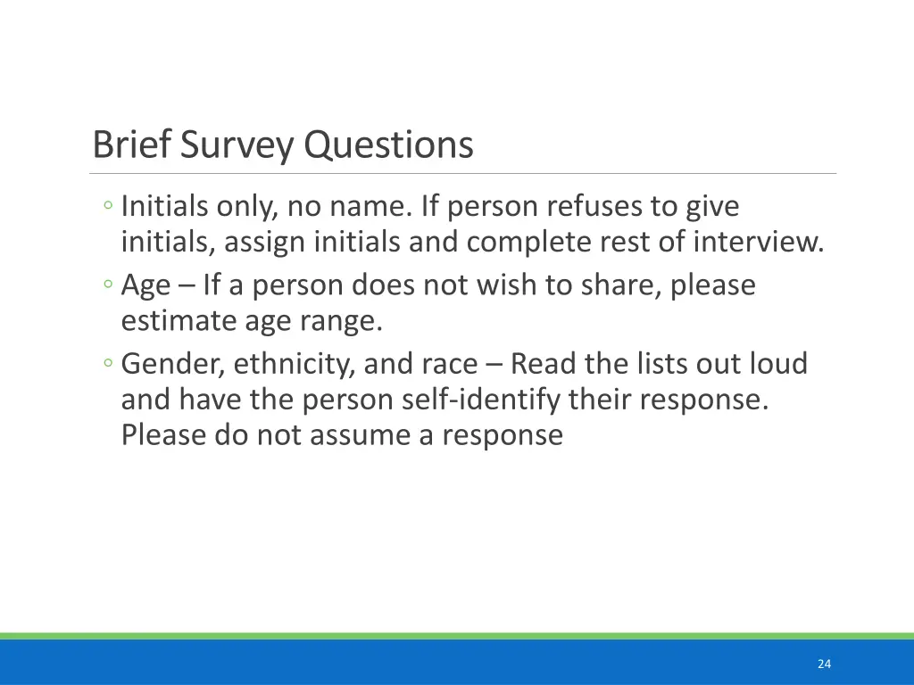 brief survey questions 1