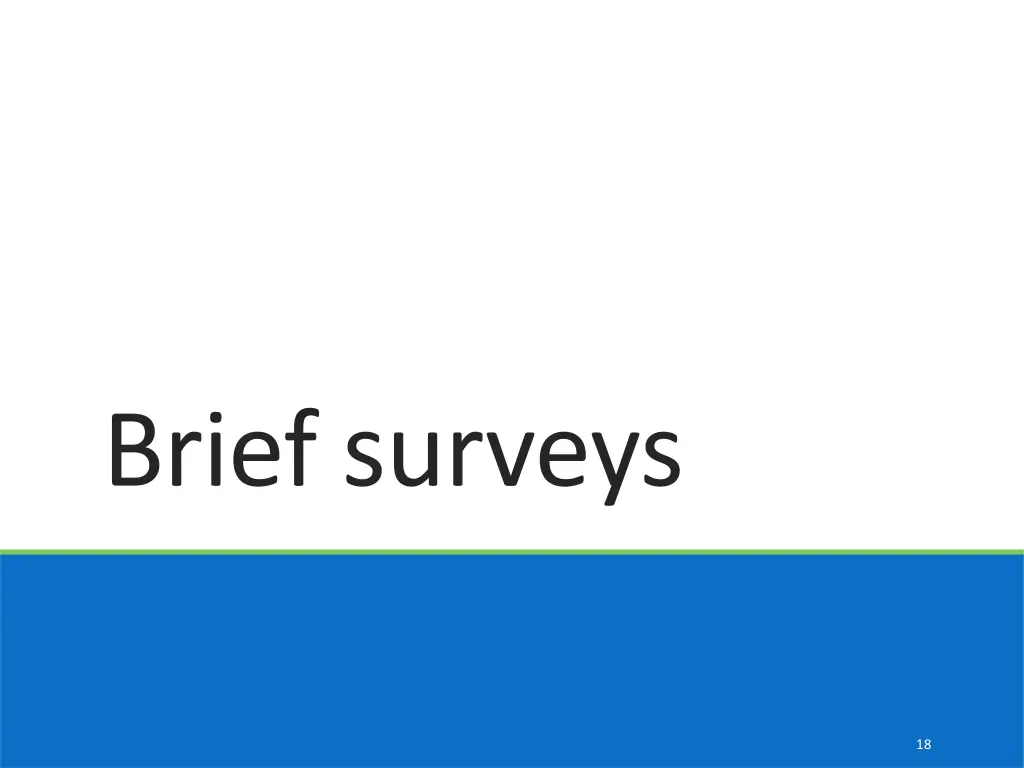 brief surveys