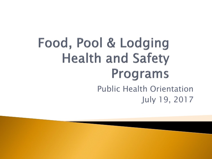 public health orientation july 19 2017