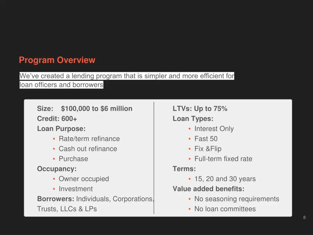 program overview