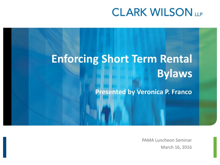 enforcing short term rental