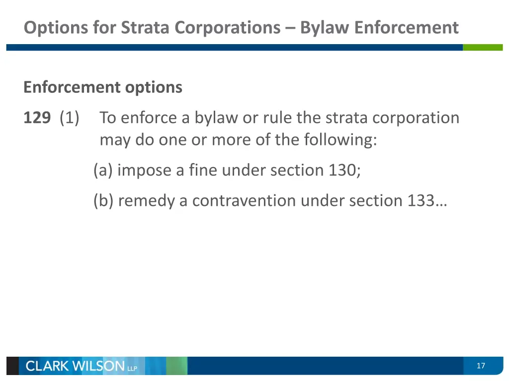 options for strata corporations bylaw enforcement 1