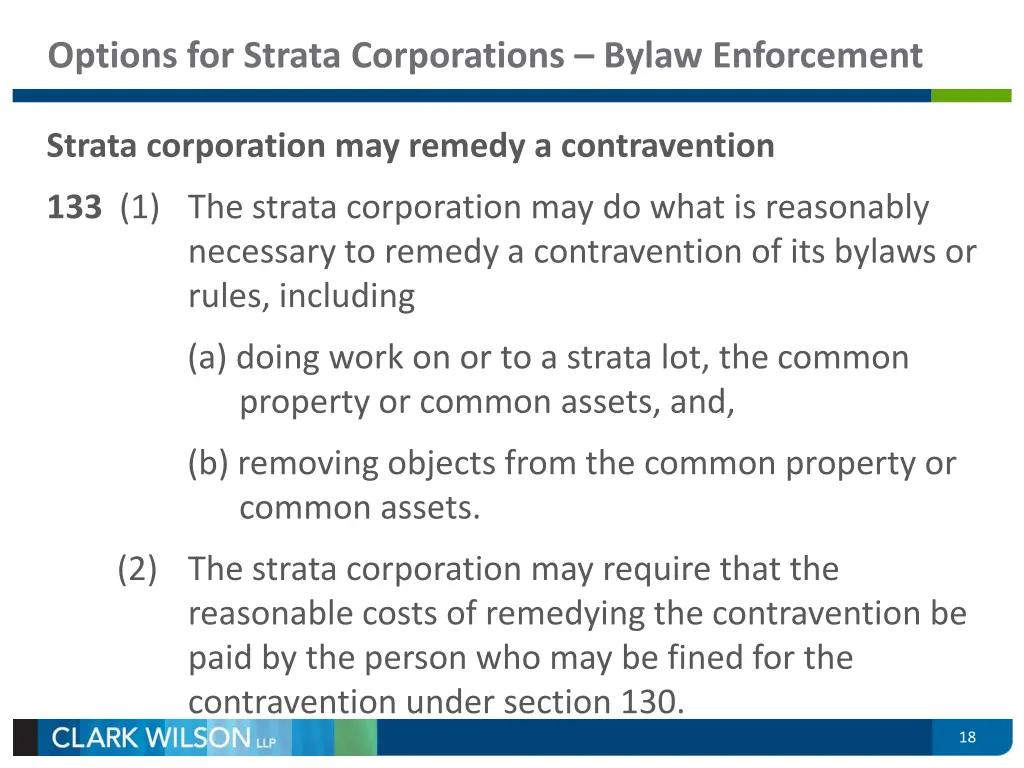 options for strata corporations bylaw enforcement 2