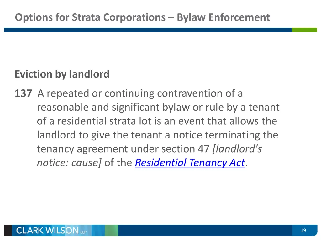 options for strata corporations bylaw enforcement 3