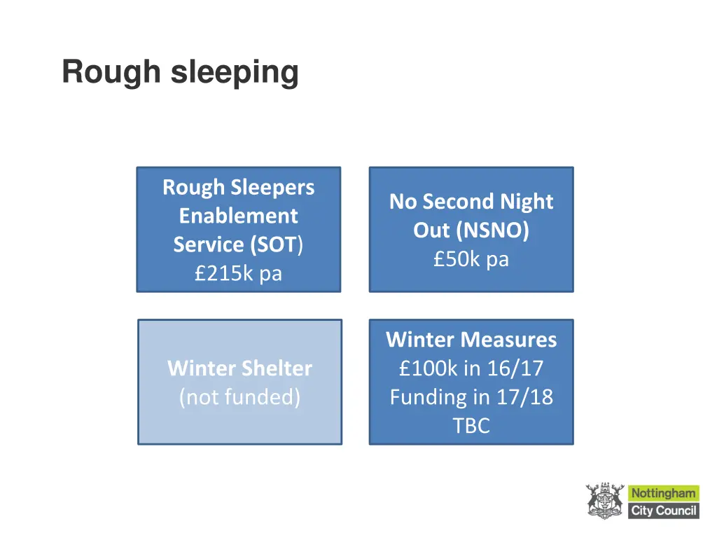 rough sleeping