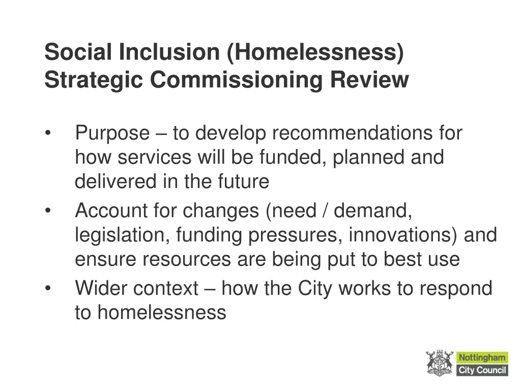 social inclusion homelessness strategic