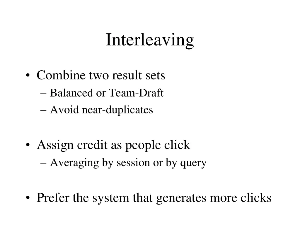 interleaving