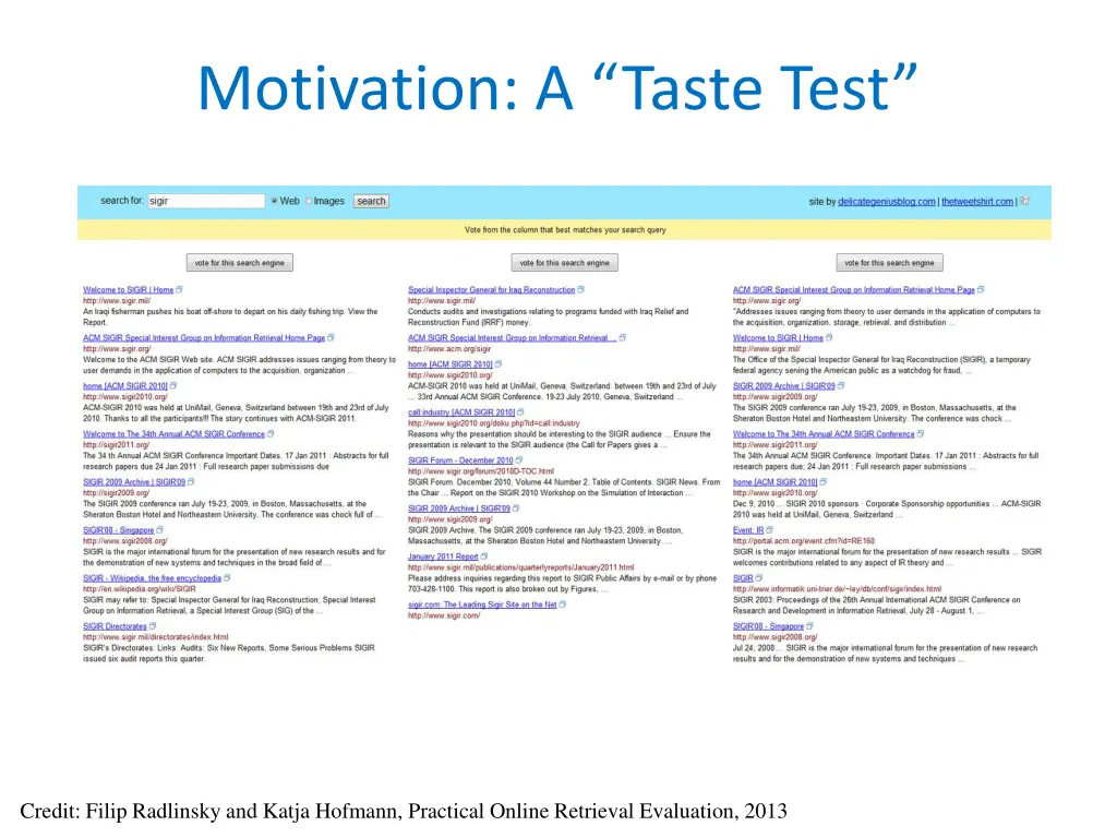 motivation a taste test